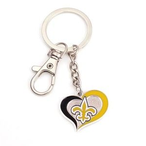 NFL Heart Keychain Saints